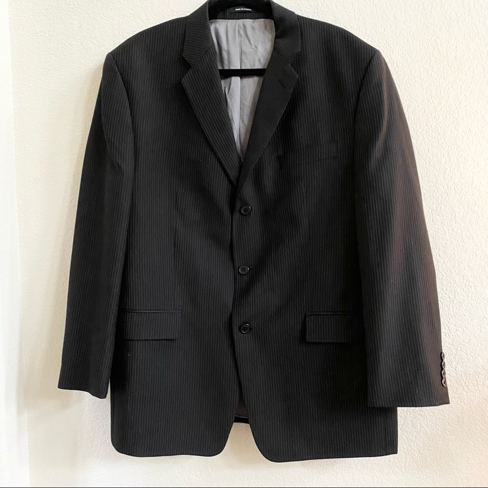 Calvin Klein Wool Pin Stripe For Lord & Taylor Men’s Suit Jacket